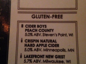 Beers available at Miller Time Pub.