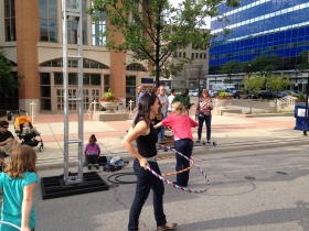 Hooping.