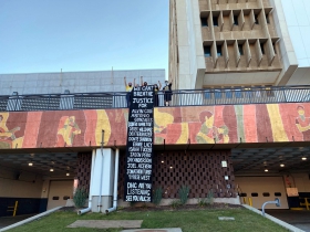 'We Can’t Breathe' banner