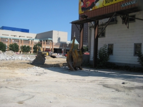 Across from Jim’s Time Out.