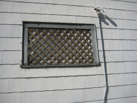 Closed up window.