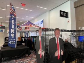 Trump-Themed Booth at Baird Center for RNC