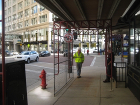Scaffolding at the Posner Building.