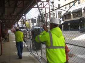 Scaffolding at the Posner Building.