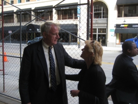 Mayor Tom Barret and Beth Weirick.
