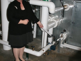 Paula Kiely shows off Steam Trap