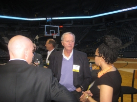 Jeff Sherman, Gary Grunau, Robin Reese with Ashley Booth and Greg Uhen in the background