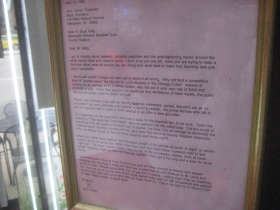 Letter from Bud Selig