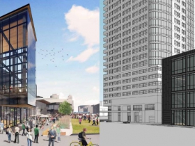 Live Block from Juneau Ave (Updated plan on left)