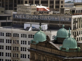 Nelson Brothers, now the Riverfront Lofts, is seen from Polaris.