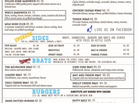 Menu (as of Fall 2015)