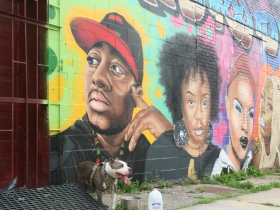 Dog In Front of Vaun Mayes