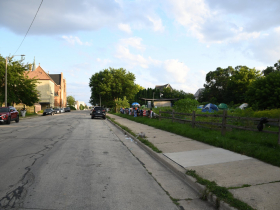 Tents on N. 13th Street