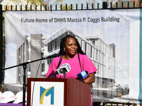 Priscilla E. Coggs-Jones at Coggs Center Groundbreaking
