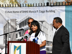 Elizabeth Coggs at Coggs Center Groundbreaking
