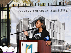 Shakita Grant-McClain at Coggs Center Groundbreaking