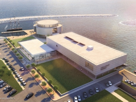 Discovery World addition birds eye view