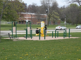Exercising on Lincoln Memorial Drive