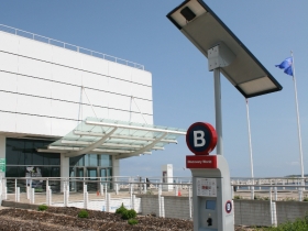 Bike-sharing station at Discovery World.