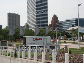 Bike-sharing station at Discovery World.