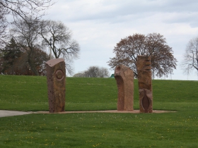 Sculptures at the Brady Street Bridge