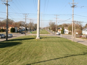 20th Street Trail Corridor at W. Hampton Ave. - Looking North