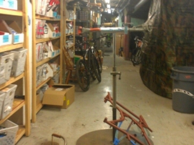 Custom bike frame in the making.