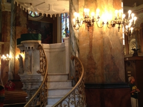 Pulpit inside the Basilica.
