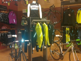 Women's biking clothing and accessories.