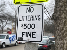 No Littering Sign