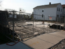 Work appears to have stopped at 1509 N. Jackson St.