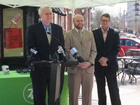 Mayor Barrett speaking about ZipCar.