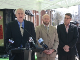 Mayor Barrett speaking about ZipCar.