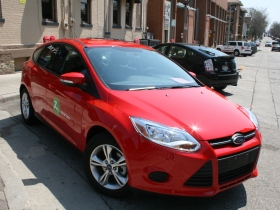 ZipCar parked on Milwaukee's East Side.