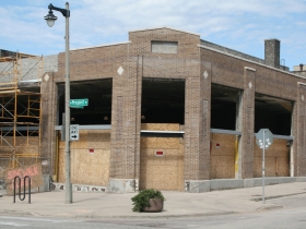 Construction work is underway to convert the Prospect Mall into a mixed-use apartment building.