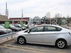 ZipCar parked on Milwaukee's East Side.