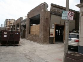 Construction work is underway to convert the Prospect Mall into a mixed-use apartment building.