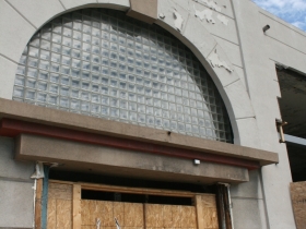 Construction work is underway to convert the Prospect Mall into a mixed-use apartment building.