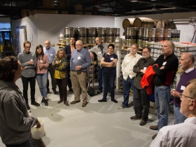 Urban Milwaukee Members enjoy a tour of Good City Brewing.
