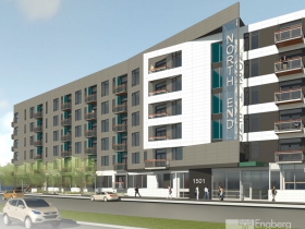 North End Phase IV Building 1, a view from N. Water St.