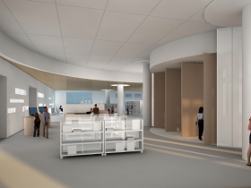 Conceptual Interior Rendering of the East Library.