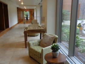 Hallway between the new and old buildings.