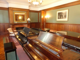 Pianos.