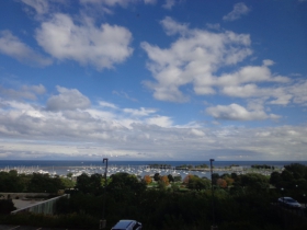 A great view of Lake Michigan from inside the mansion.