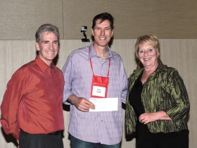 Kevin Walzak with Best of Show award winner artist Brian Sindler and Donna Spars.