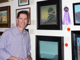 Artist Brian Sindler, won the Best of Show award at the Art in the City Soirée at Saint John's On The Lake - May 18, 2017.