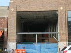 The construction of Prospect Mall Apartments.