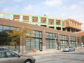 The construction of Prospect Mall Apartments.