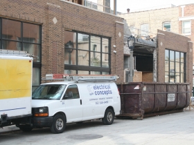 The construction of Prospect Mall Apartments.