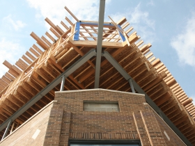 The construction of Prospect Mall Apartments.